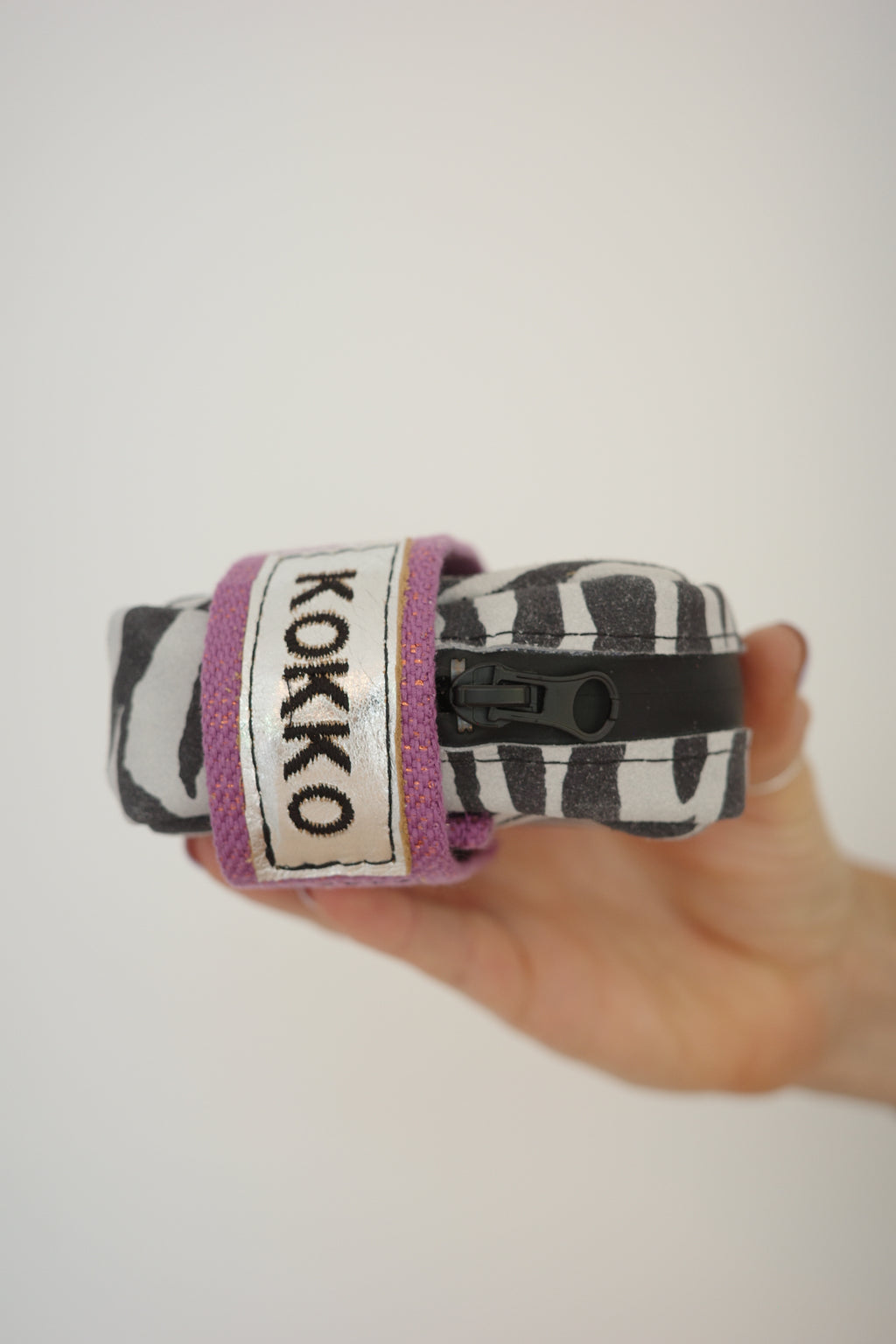 Saddle bag Zebra + Purple
