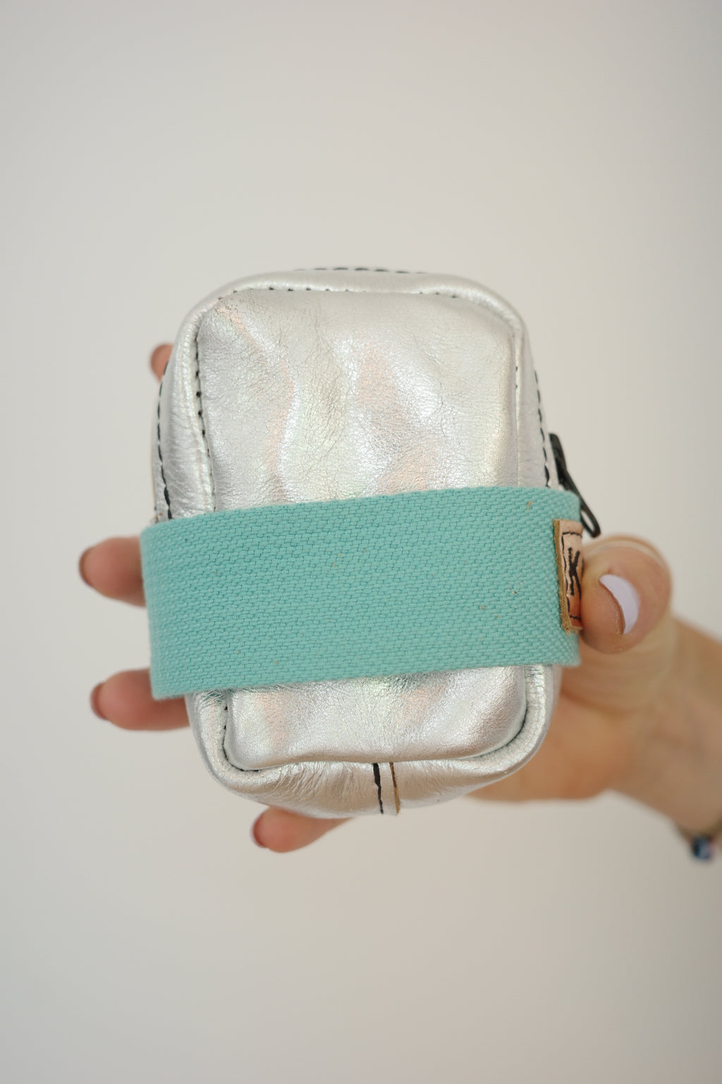 Saddle bag Silver + Turquoise