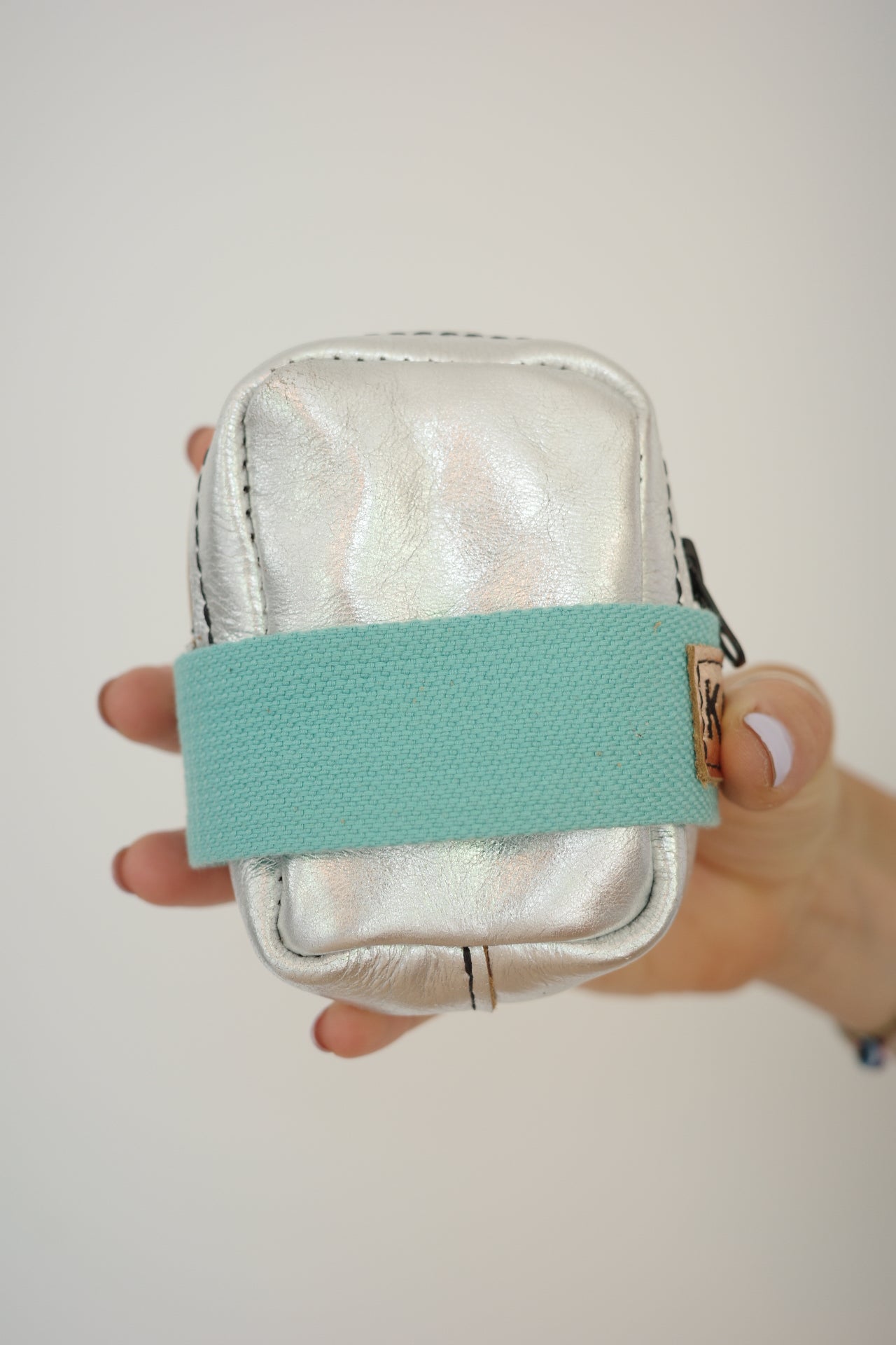 Saddle bag Silver + Turquoise