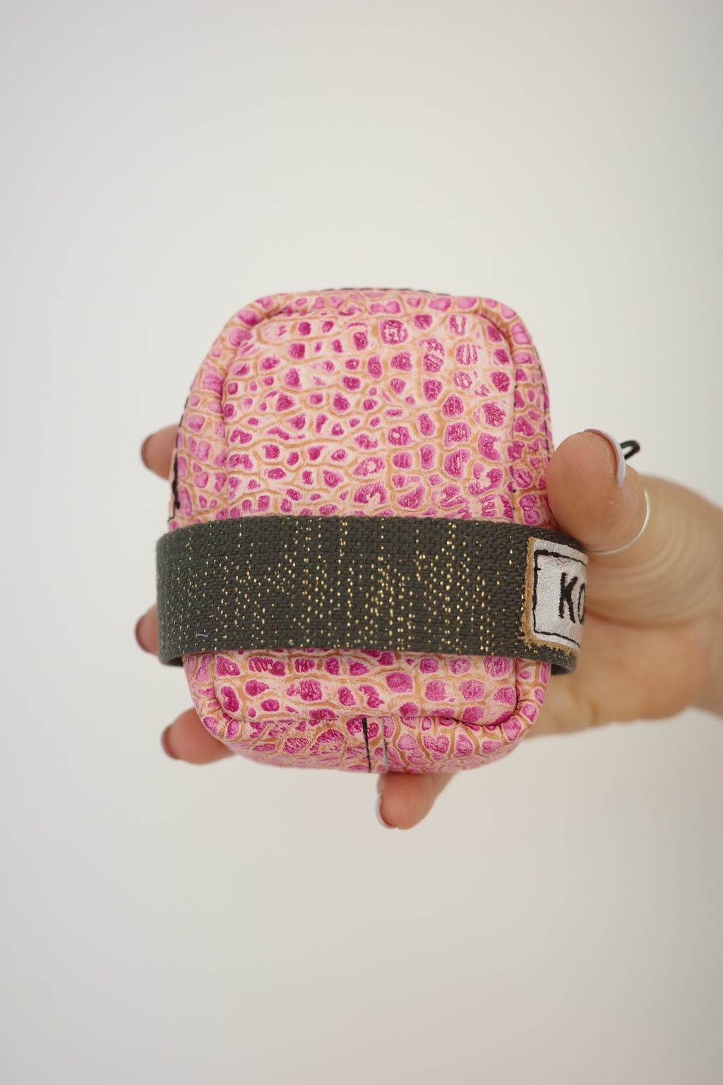 Saddle bag Pink Print + Khaki