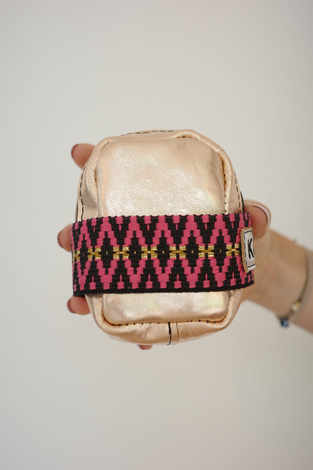 Saddle bag Pink Gold + Ethnic Pink