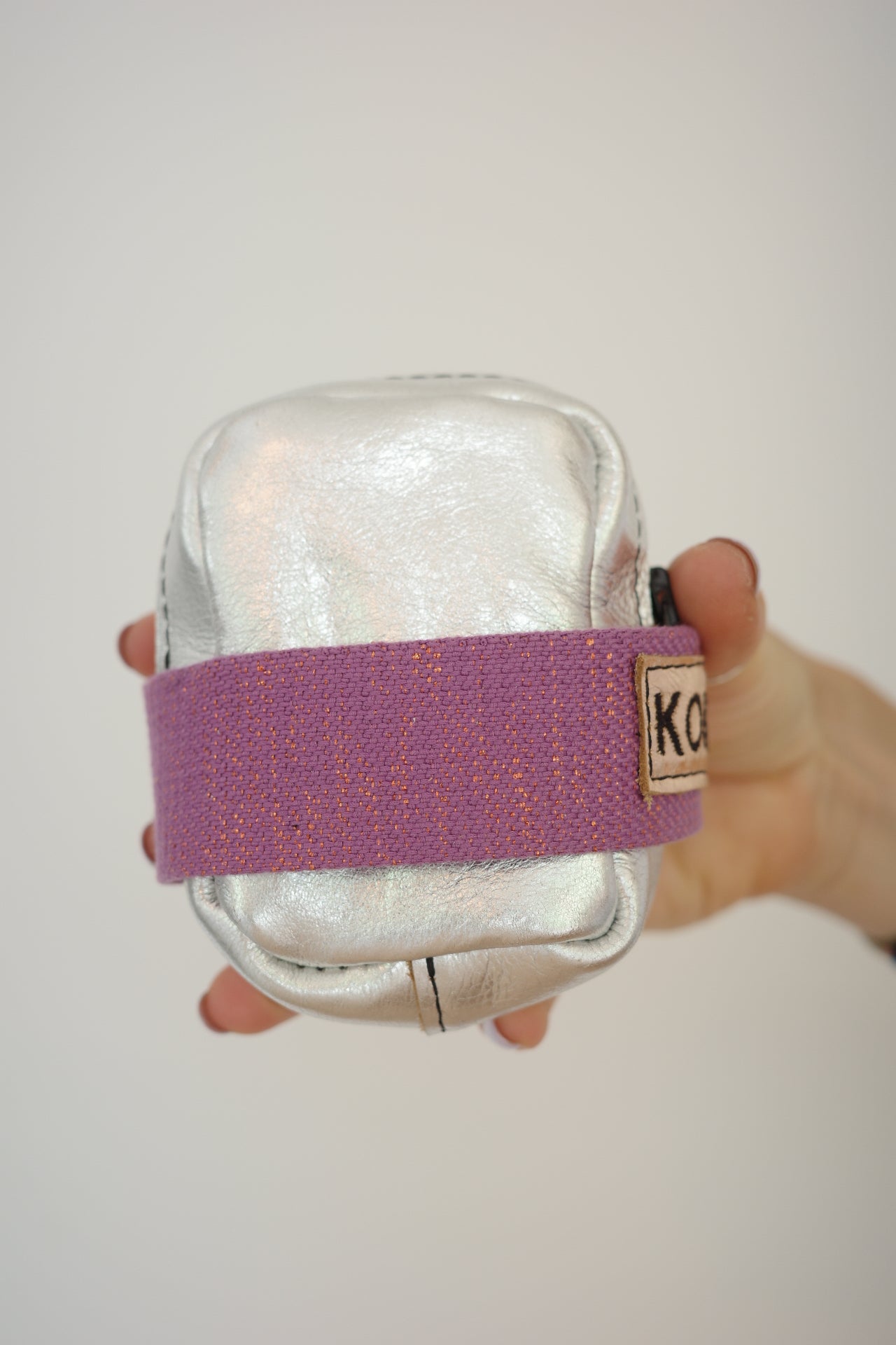 Saddle bag Silver + Purple