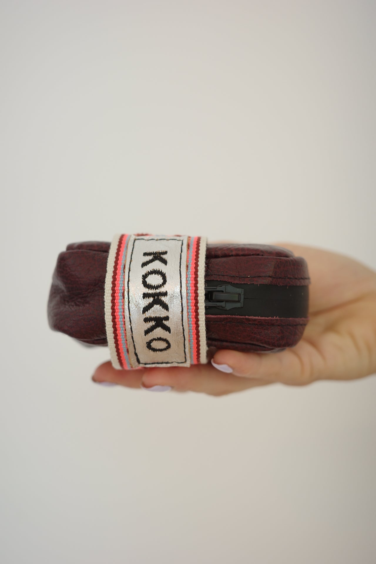 Saddle bag Bordeaux + Ethnic pink