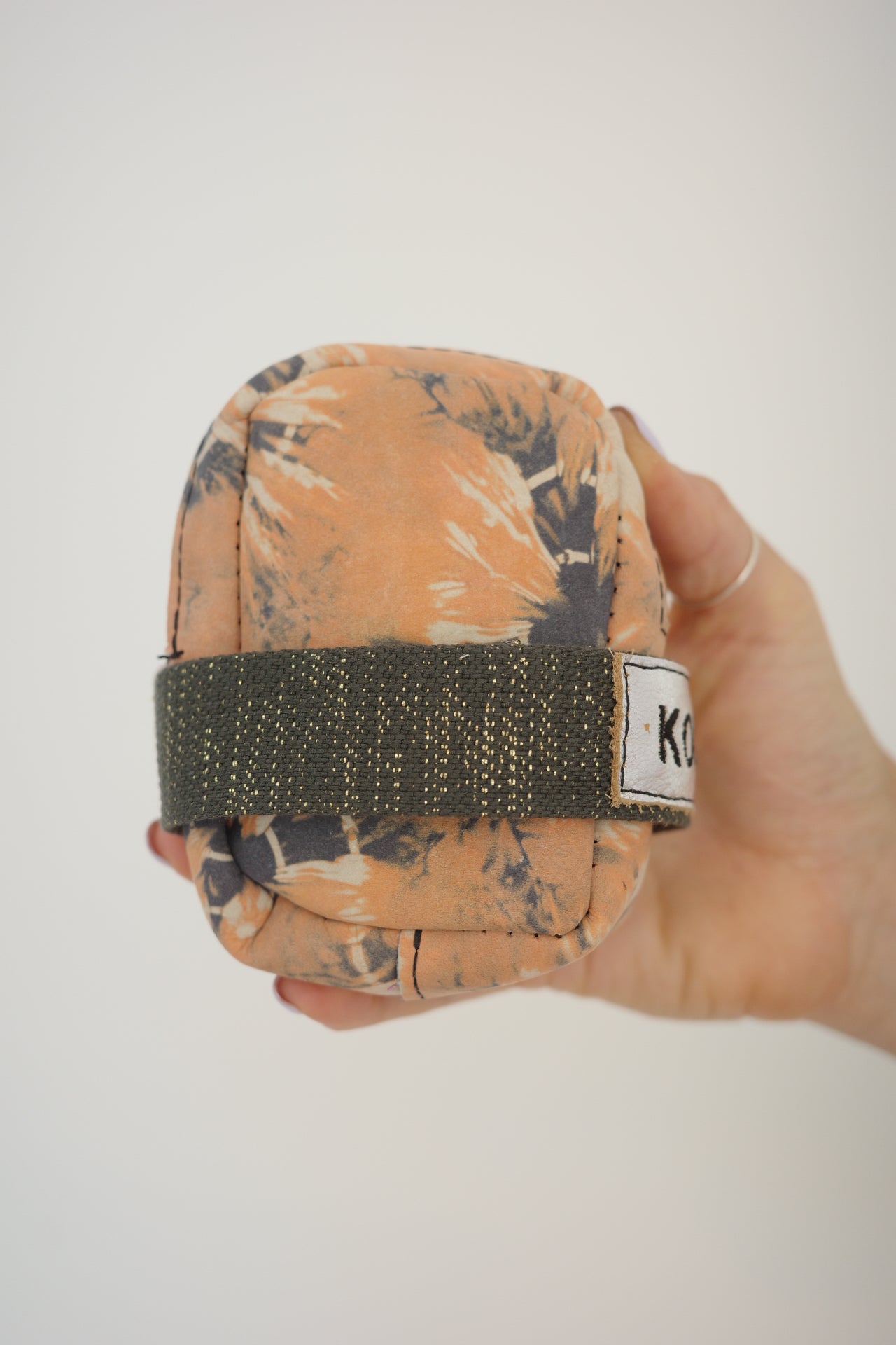 Saddle bag Orange Tie and dye + Khaki strap