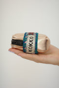Saddle bag Pink Gold + Turquoise/motifs strap