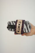 Saddle bag Zebra + Purple Printer strap