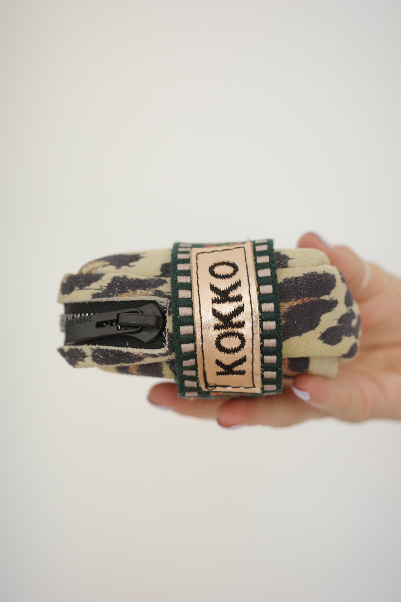 Saddle bag Leopard print + Multicolor/Green Strap