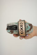 Saddle bag Green Snake + Green Sparkly strap