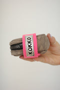 Saddle bag Brown Snake + Pink strap